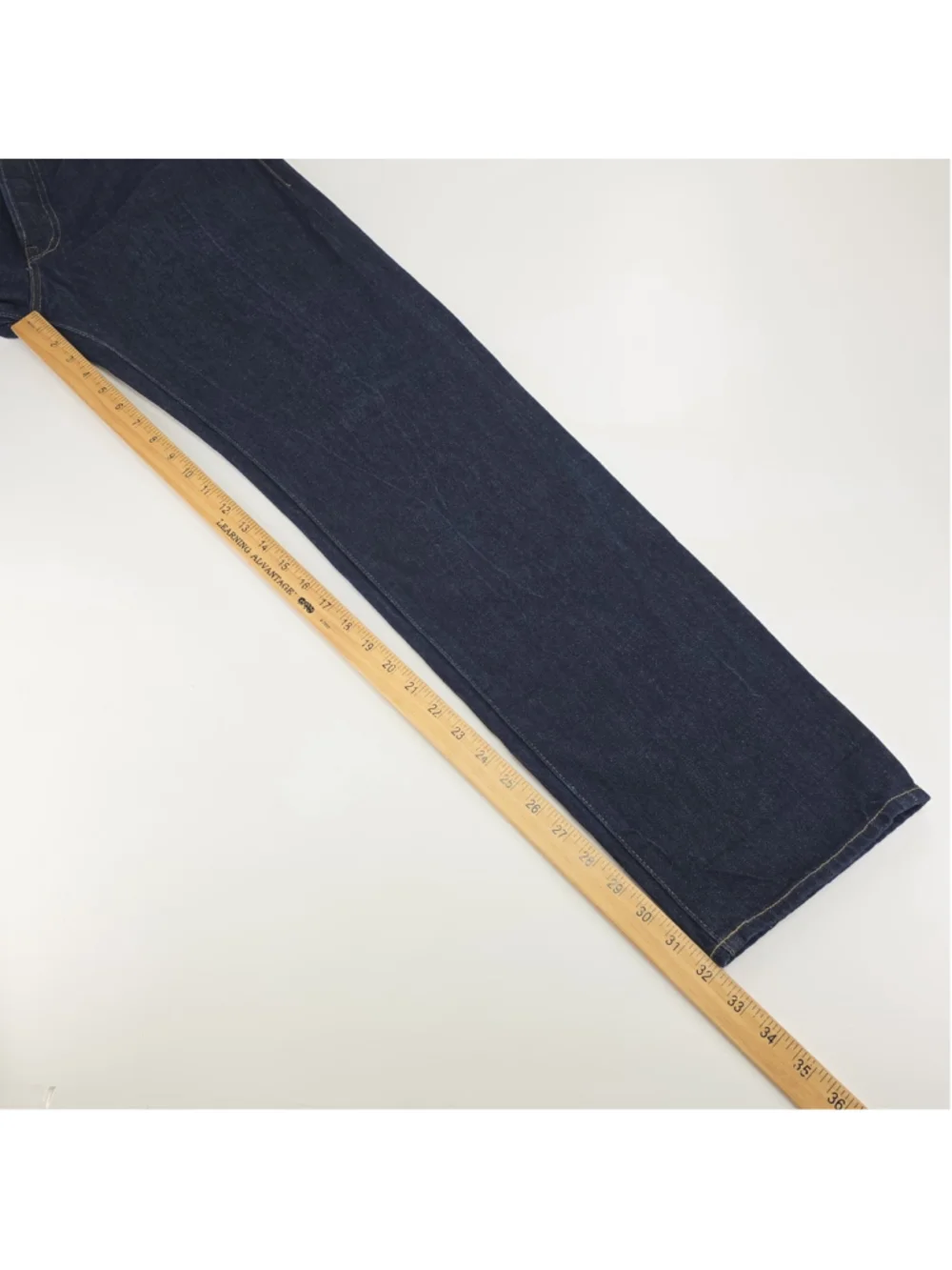 Levi's Made & Crafted Ruler Straight Jeans 34x32 Dark Indigo Button Fly 100%...
